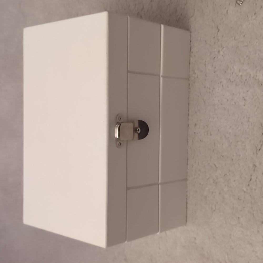 White Jewelry Organizer with Mirror